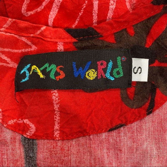 Jams World Vintage Peplum Jolie Abstract Floral Tank Top Size Small - Picture 3 of 7